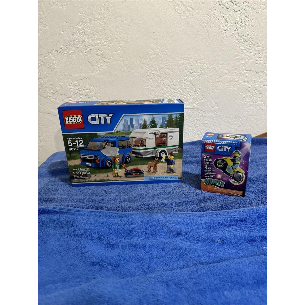 Lego City: Van Caravan 60117 Lego City: Cyber Stunt Bike 60358