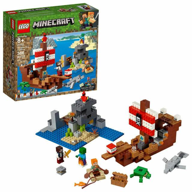 Lego 21152 Minecraft Pirate Ship Adventure Set Parrot Turtle Misb Retired