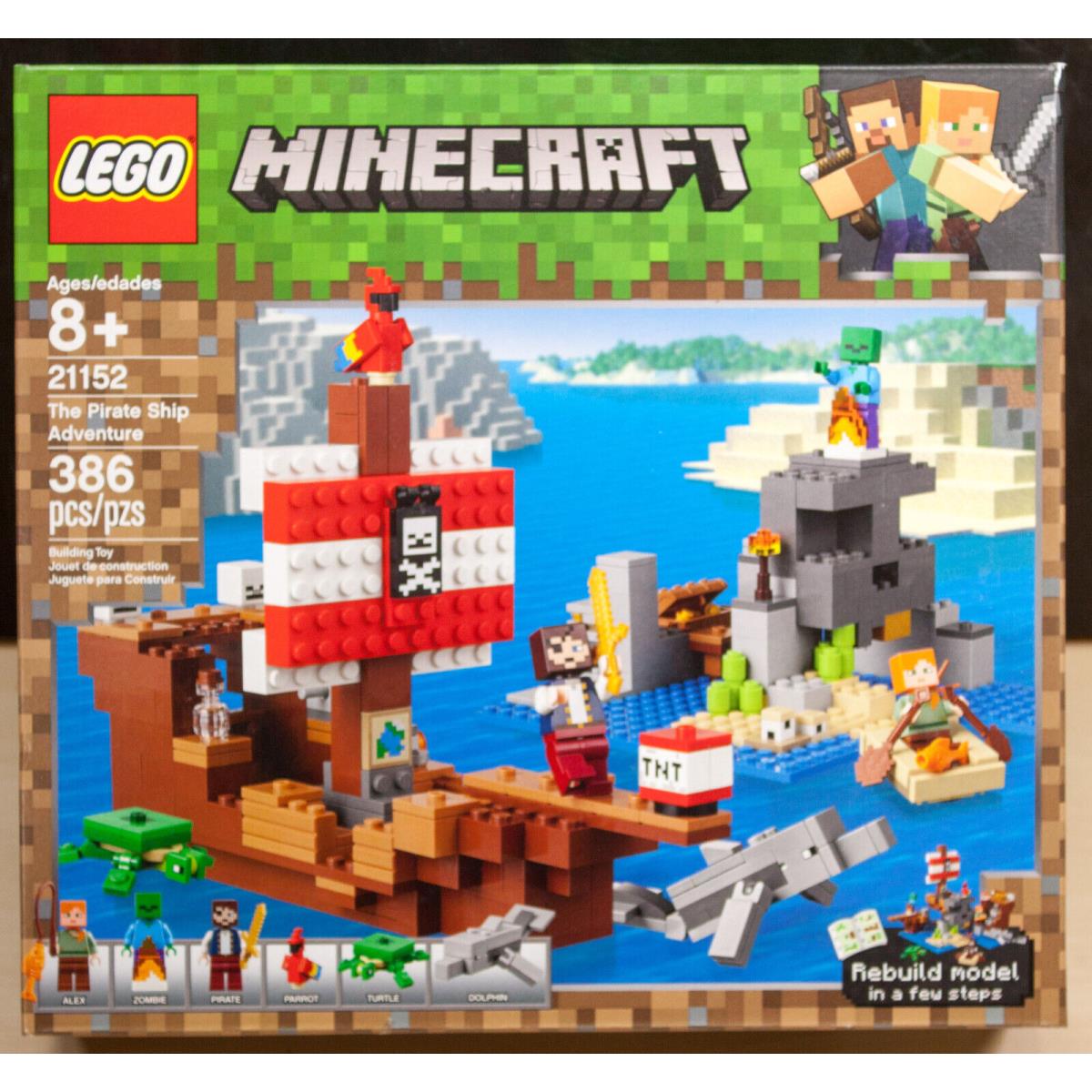 Lego Minecraft The Pirate Ship Adventure 21152 Box