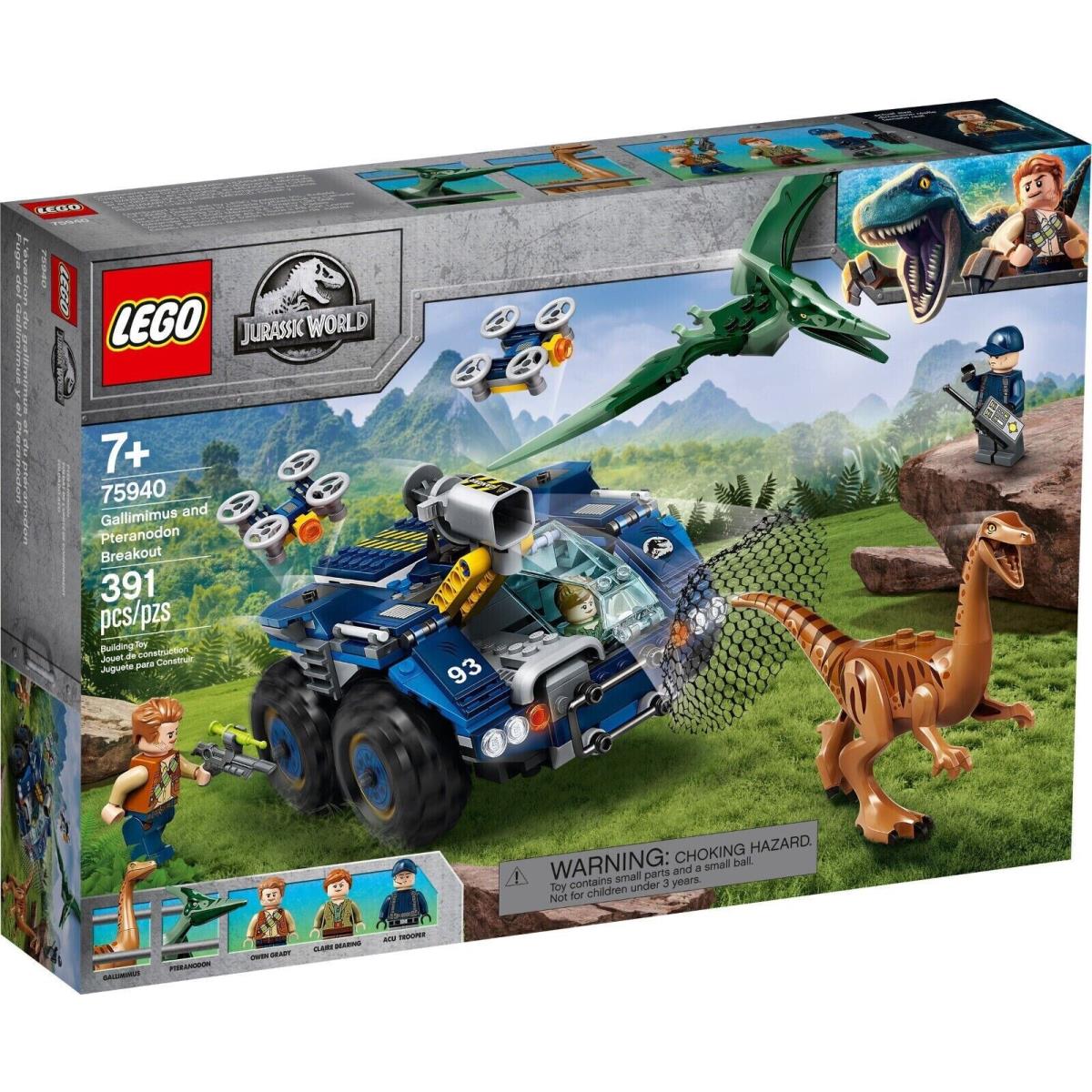 Lego Jurassic World 75940 Gallimimus and Pteranodon Breakout Building Set