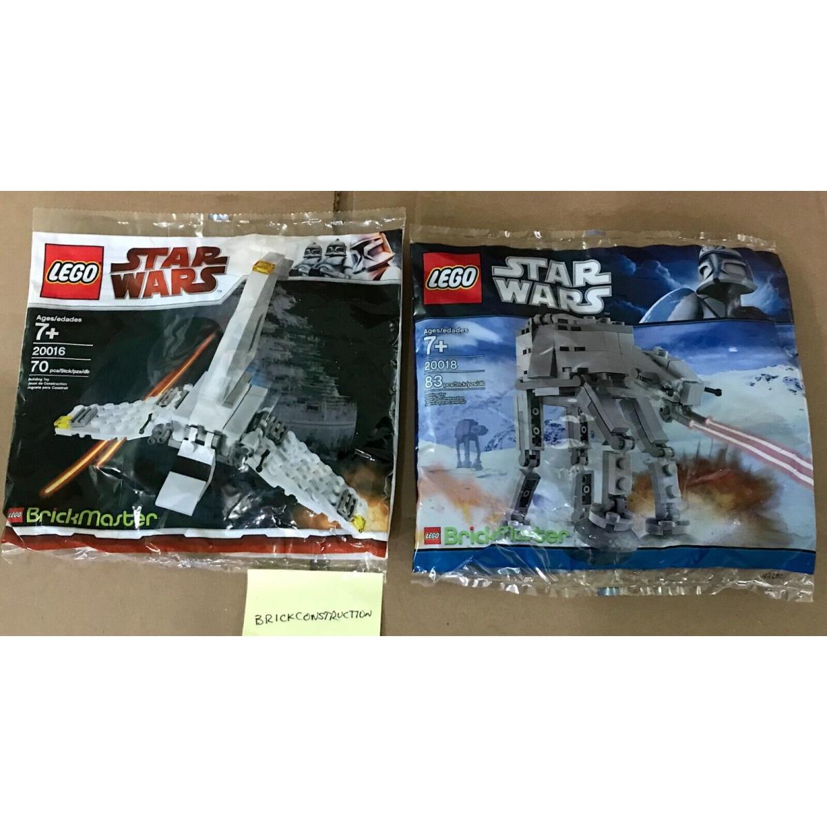 Lego Star Wars Brickmaster 20016 Imperial Shuttle 20018 At-at Walker-nisb
