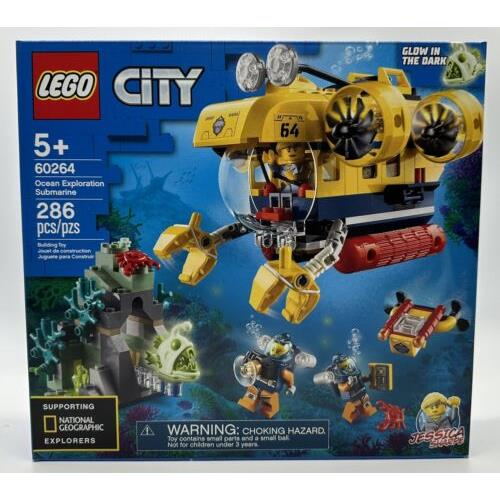 Lego City 60264 Ocean Exploration Submarine Building Set 286 Pcs