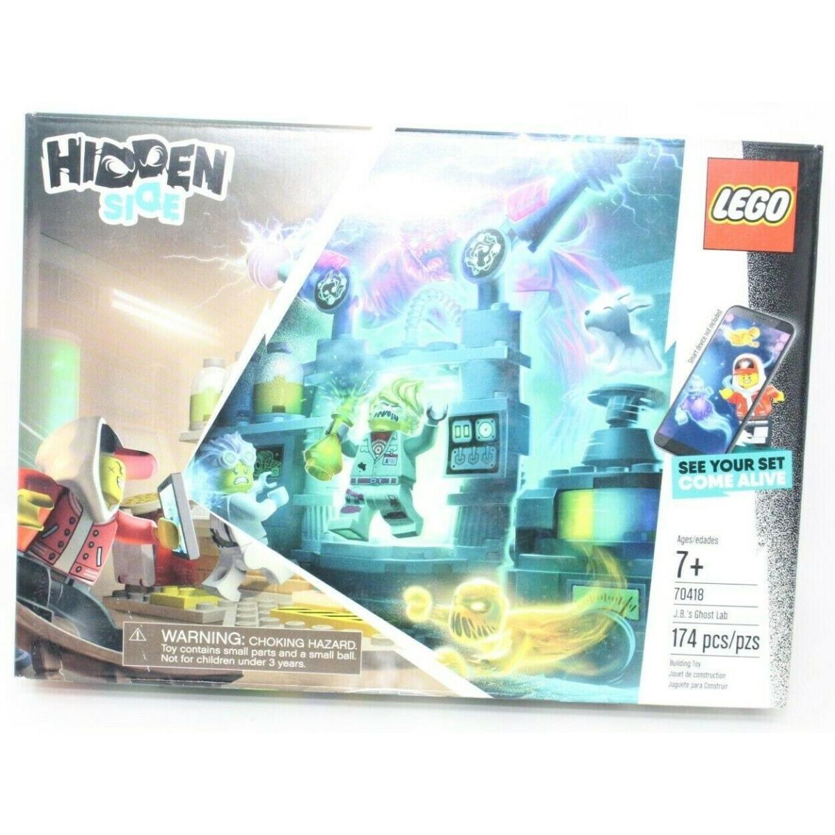 Lego Hidden Side Augmented Reality AR J.b.`s Ghost Lab 70418 174 Pieces