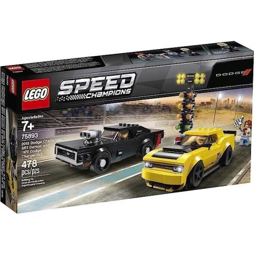 Lego Speed Champions 75893- 2018 Challenger Srt 1970 Charger RT