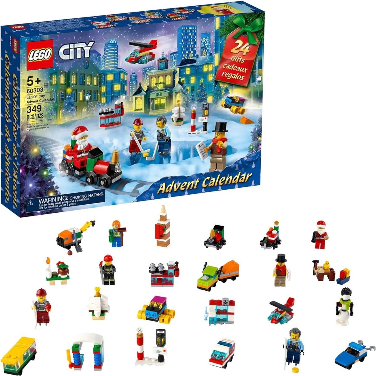 Lego 60303 City 2021 Christmas Holiday Advent Calendar 349pc Building Set