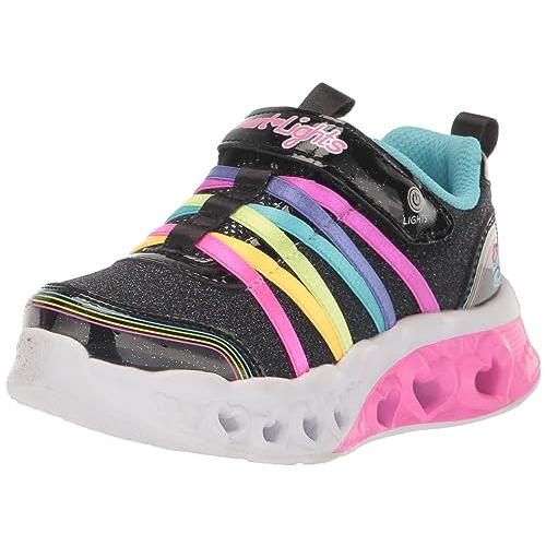 Skechers Unisex-child Flutter Heart Lights Black/Multi