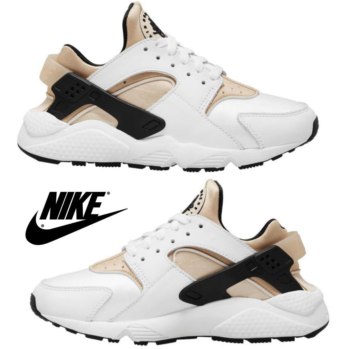Nike Air Huarache Women`s Casual Shoes Running Athletic Comfort White Beige