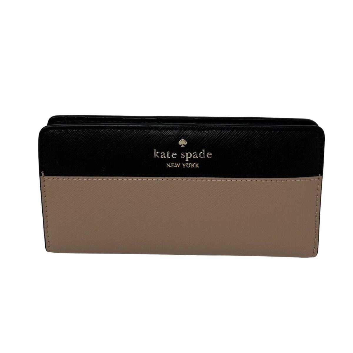 Kate Spade Madison Large Slim Bifold Leather Wallet Toasted Hazelnut KC510