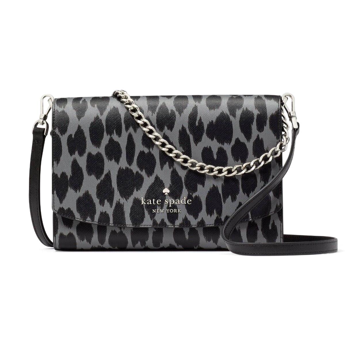 New Kate Spade Carson Convertible Crossbody Saffiano Spotted Animal / Dust Bag