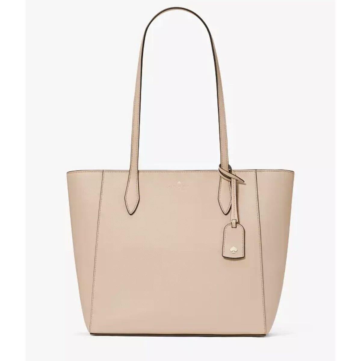 Kate Spade New York Dana Saffiano Pvc Warm Beige Large Tote Bag