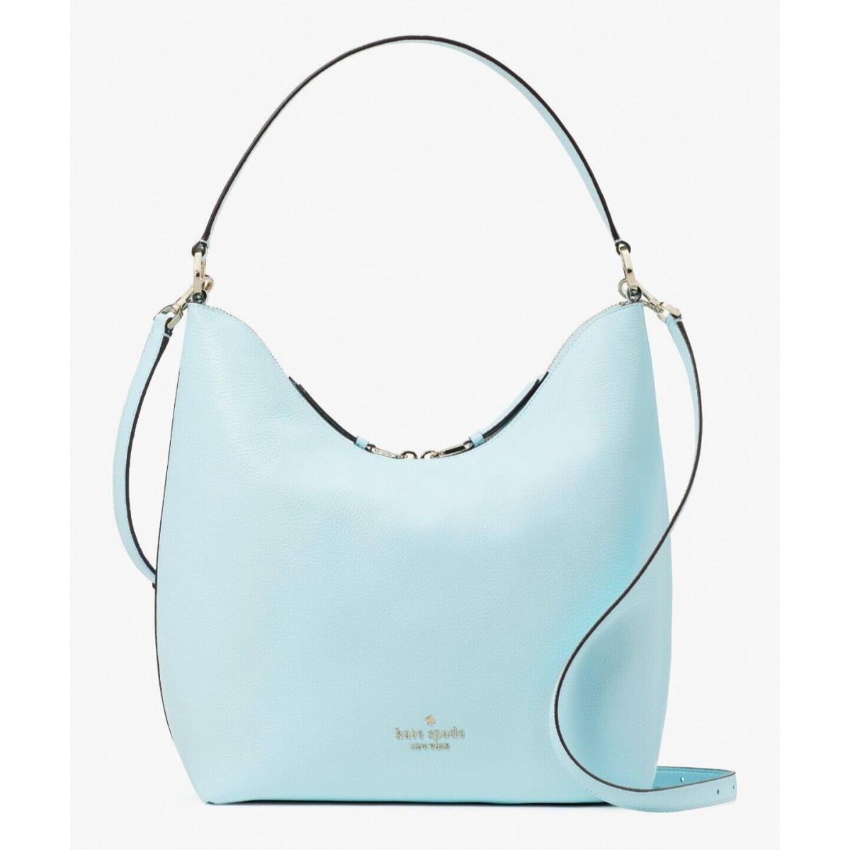 New Kate Spade Zippy Shoulder Bag Pebble Leather Perfect Pool - Exterior: Perfect Pool