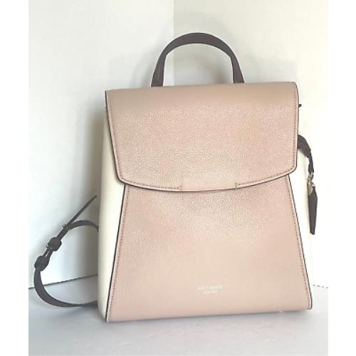 Kate Spade Backpack Womens Beige Medium Leather Pushlock