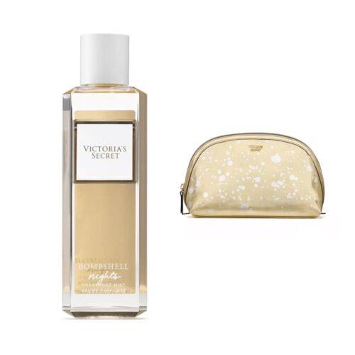 Victoria`s Secret Bombshell Nights Fragrance Mist and Beauty Bag