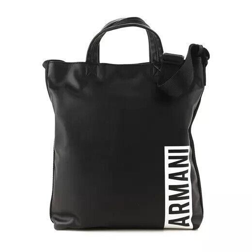 140 A X Armani Exchange Logo Shopping Bag Black