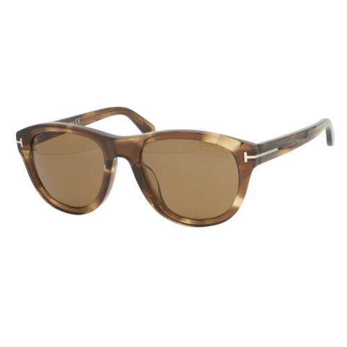Tom Ford Benedict 520 50H Shiny Brown Mens Polarized Sunglasses 53-20-145 W/case