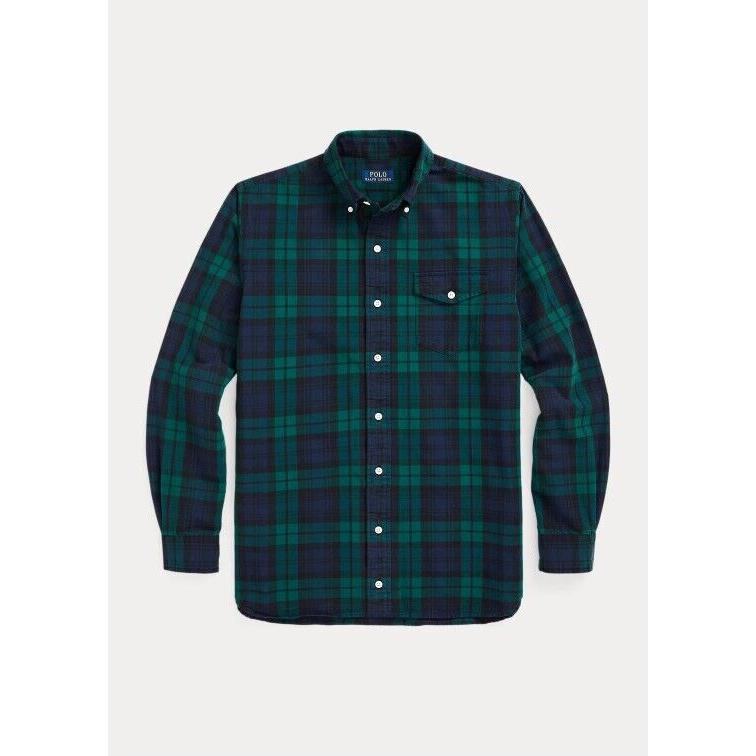 Polo Ralph Lauren Mens Classic Fit Blackwatch Tartan Plaid Button-down Shirt