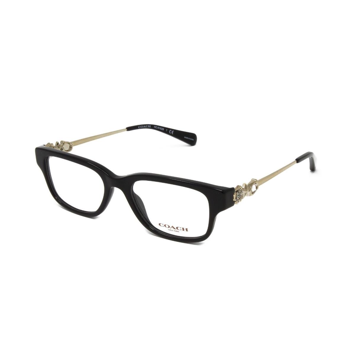 Coach Women`s Eyeglasses HC6162B 5002 Black Gold 49mm Demo Lens