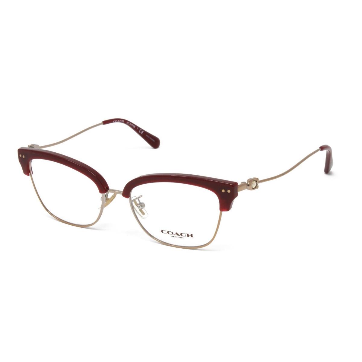 Coach Women`s Eyeglasses HC5104B 9331 Burgundy Rose Gold 51mm