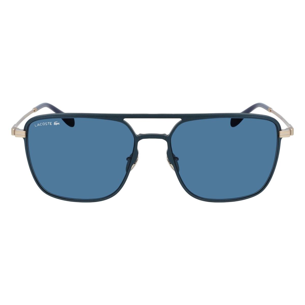 Lacoste Men`s Modern Pilot Sunglasses Blue One Size + 1