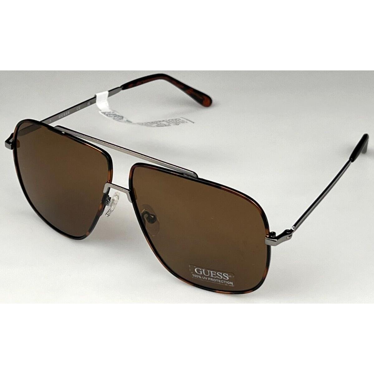 Guess GF0239 14E Men`s 61mm Brown Frame Brown Lens Navigator Sunglasses - Frame: Brown, Lens: Brown