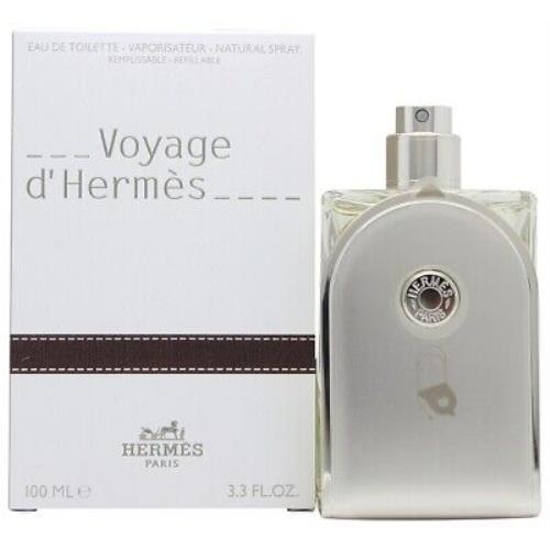 Voyage D`hermes Hermes 3.3 oz / 100 ml Edt Refillable Unisex Perfume Spray