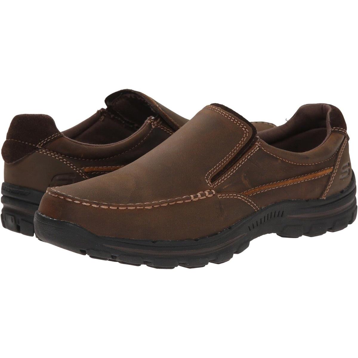 Skechers Men`s Braver Rayland Shoes 64502EW Cdb Dark Brown Size 9.5 Wide Fit
