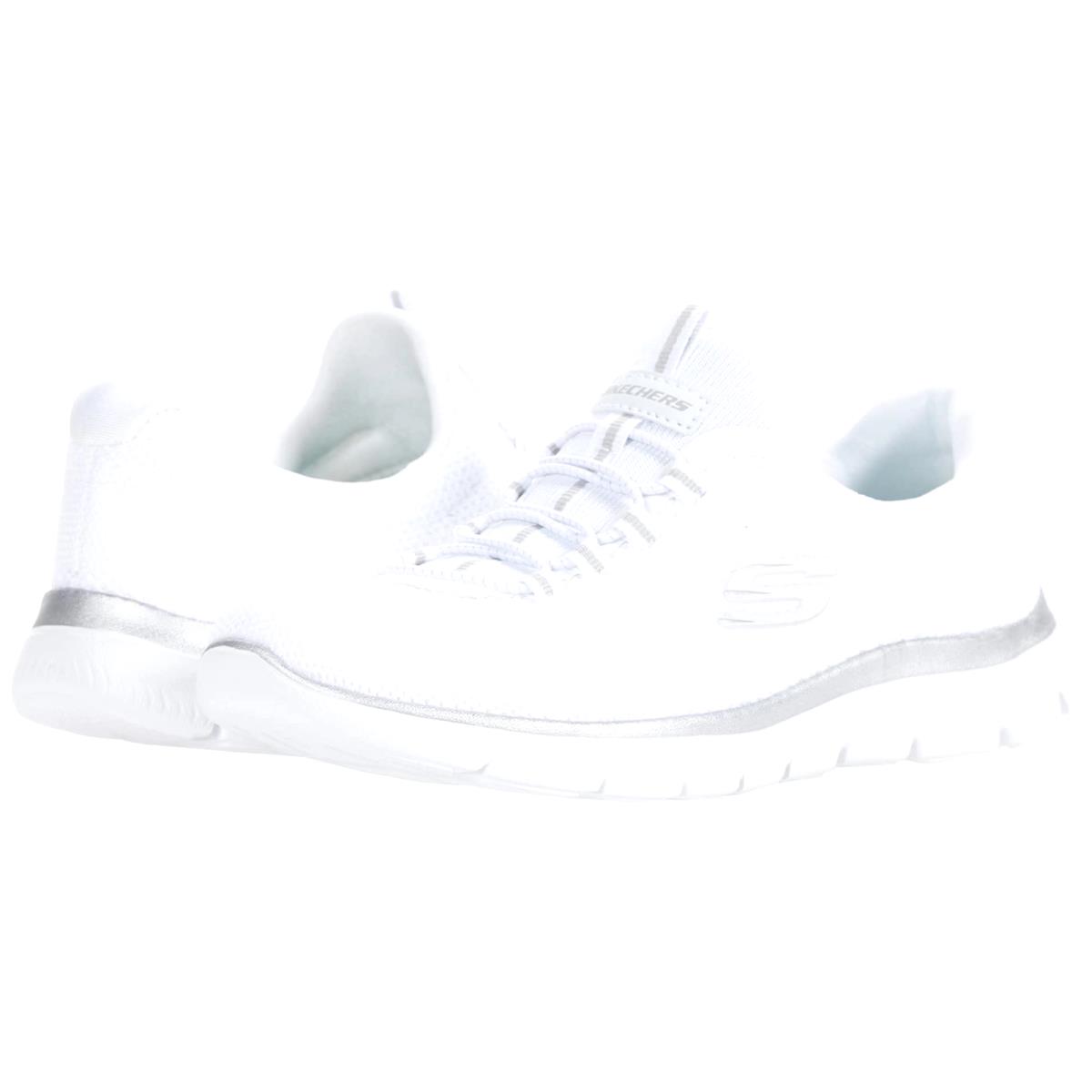 Skechers Summits Cool Classic Women`s Shoes White-silver 149206-WSL Sz: 9.5
