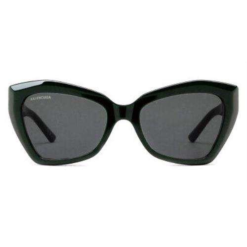 Balenciaga BB0271S Sunglasses Women Green Green Cat Eye 56