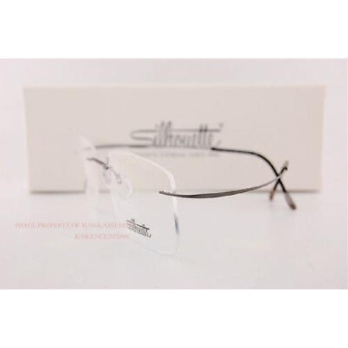 Silhouette eyeglasses TMA the Must Collection - Ruthenium Fossil , Ruthenium Fossil Frame, Clear Lens 1