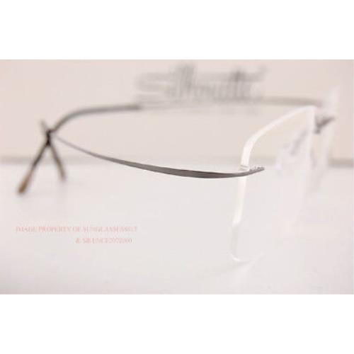 Silhouette eyeglasses TMA the Must Collection - Ruthenium Fossil , Ruthenium Fossil Frame, Clear Lens 2