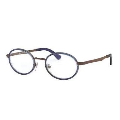 Persol PO2452V 1095 Oval Brown Blue Demo Lens 50 mm Women`s Eyeglasses