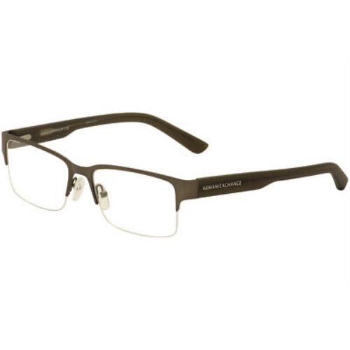 Armani Exchange Eyeglasses AX1014 AX/1014 6060 Satin Gunmetal Optical Frame 53mm