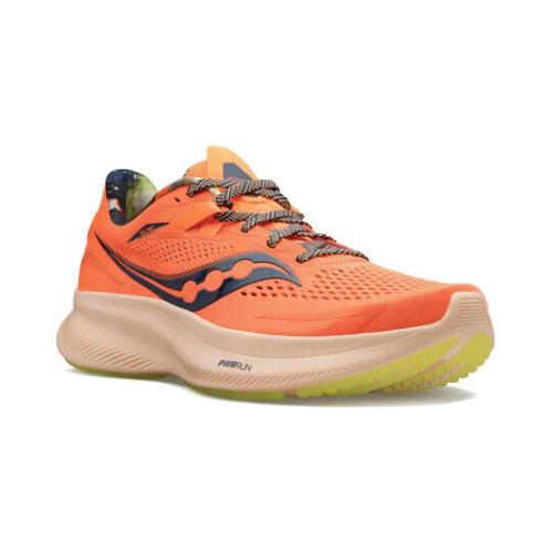 Saucony Ride 15 S10729-45 Women`s Orange Mesh Road Running Sneaker Shoes NR4152 - Orange