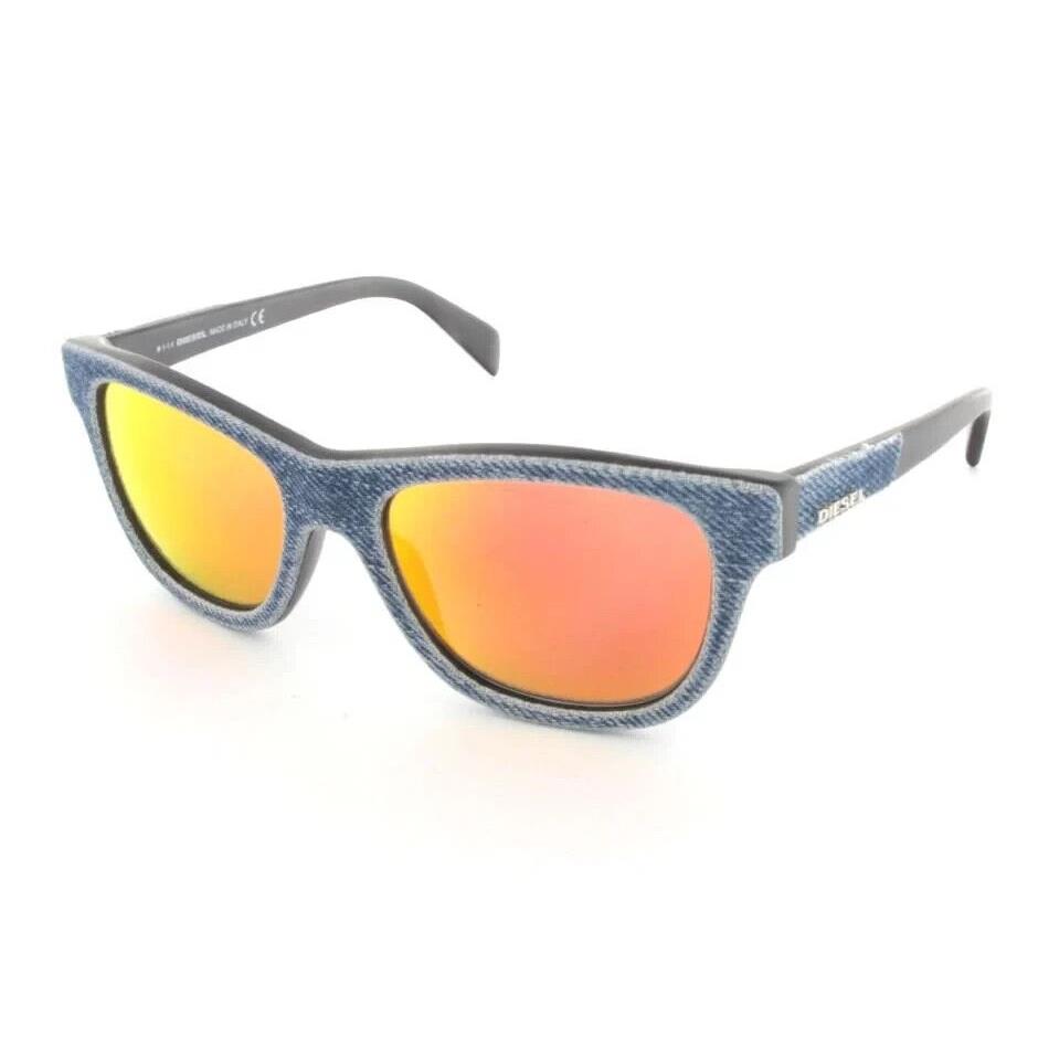 Diesel DL0111 90U Blue Square Orange Gradient Non-polarized 52-18-140 Sunglasses