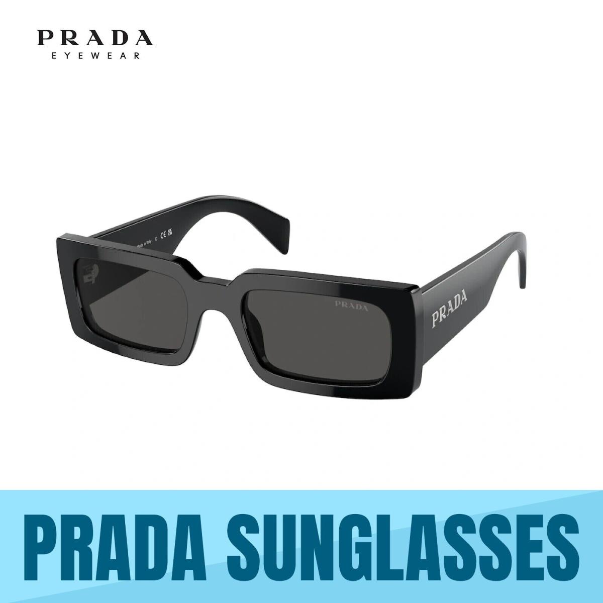 Prada PR A07S - 1AB5S0 Black-dark Grey Womens Sunglasses 52MM