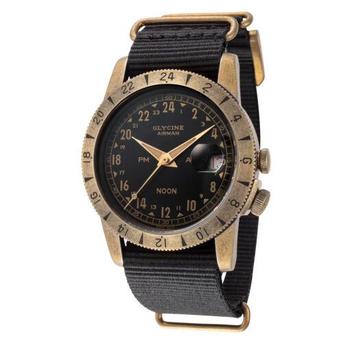 Glycine Men`s GL0379 Airman Vintage Noon 40mm Automatic Watch