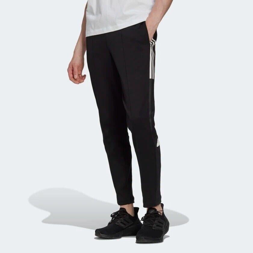 Adidas Men`s 3-STRIPES Cuffed Pants in Black Size Small