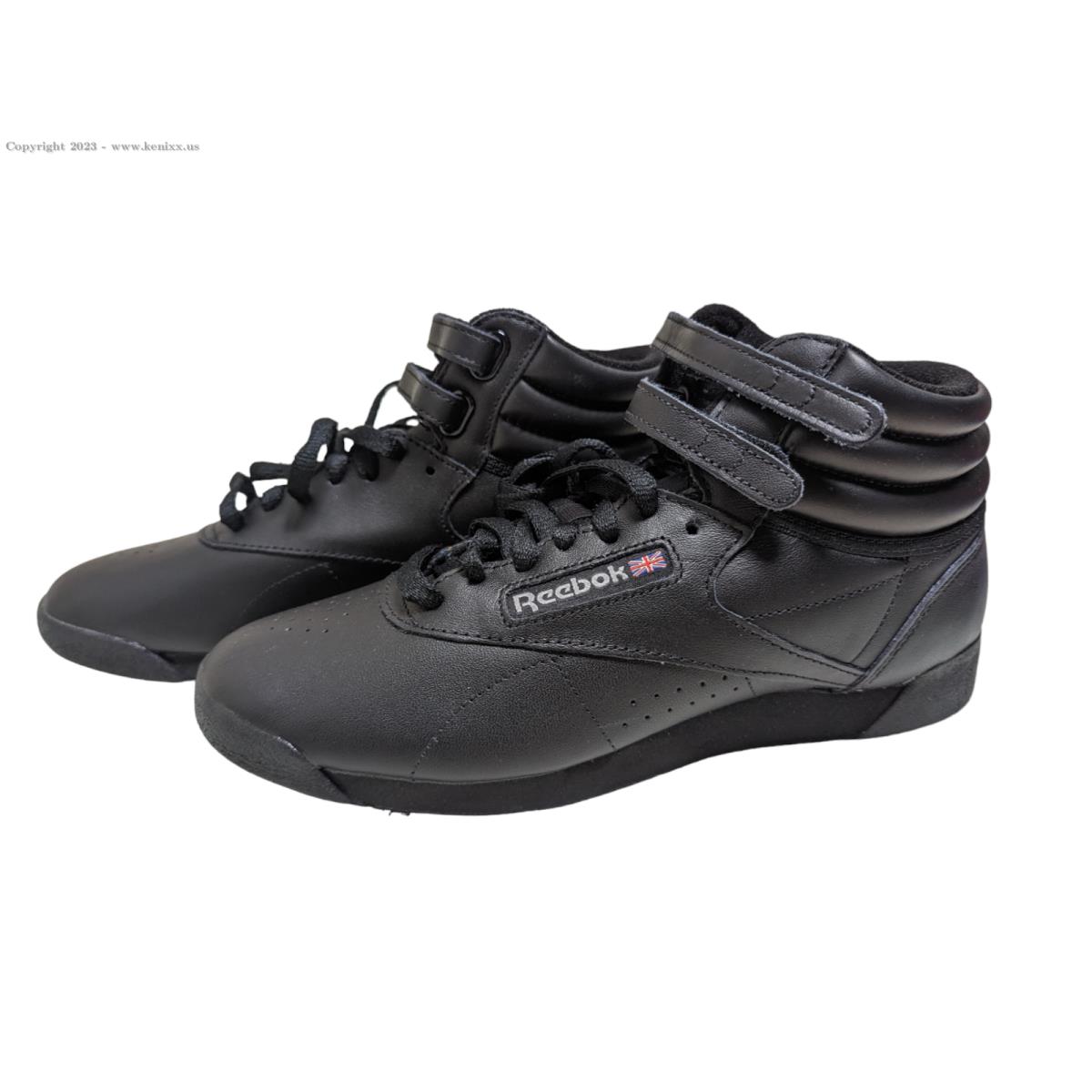 US Size 8 1/2 Reebok Freestyle Hi 5411 Ltd Women Casual Shoe Black - White Ivory Beige