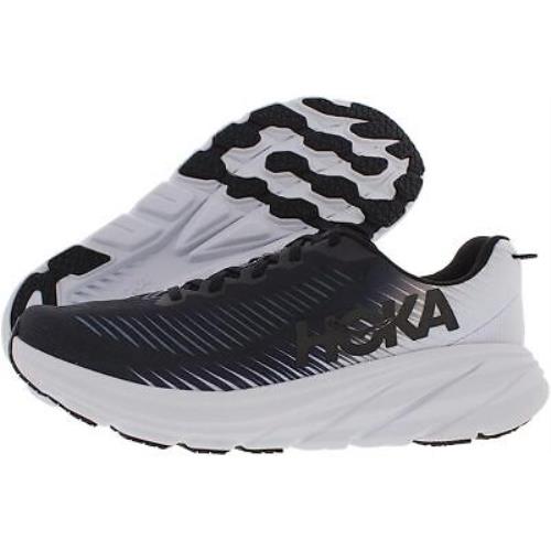 Hoka One Rincon 3 Mens Running Shoes - Black/white - 12.5