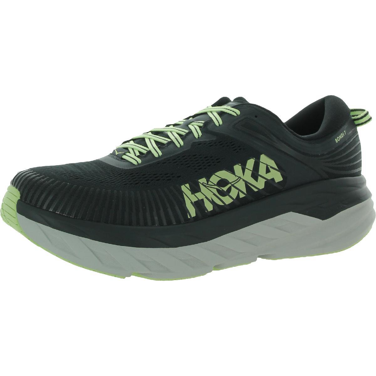 Hoka One One Mens Bondi 7 Logo Fitness Running Shoes Sneakers Bhfo 6979 Blue Graphite/Butterfly