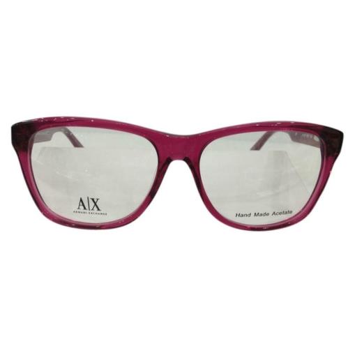 Armani Exchange AX 237 Crystal Pink Bcf Big Plastic Eyeglasses Frame 53-15135 RX