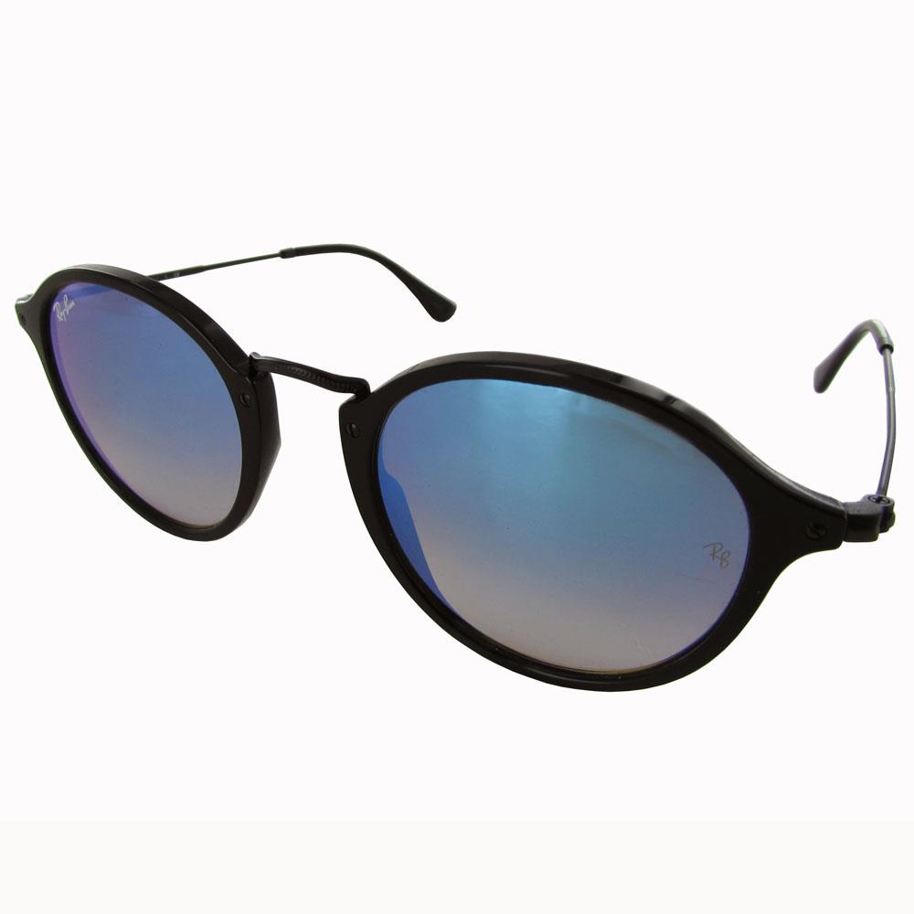 Ray Ban Mens RB2447 Round Fleck Fashion Sunglasses Blue
