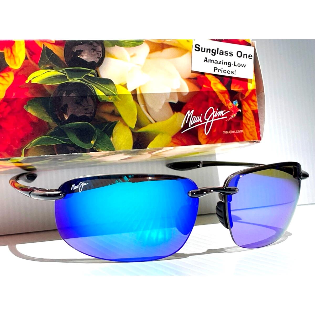 Maui Jim Hookipa XL Gloss Black Polarized Blue Lens Sunglass B456-14A