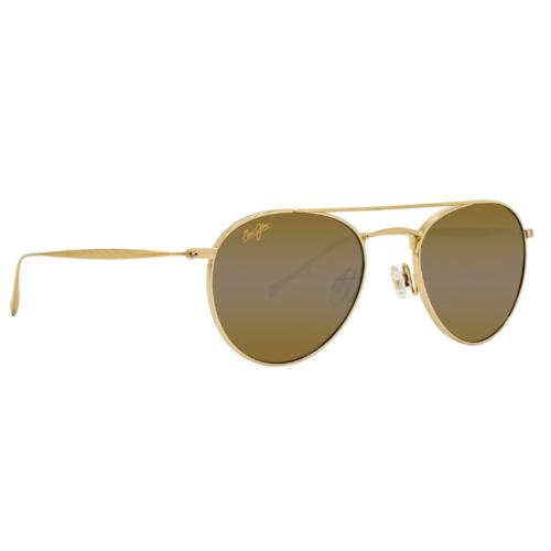 Maui Jim Pisces Polarized Sunglasses 548n-16 Gold/bronze Round