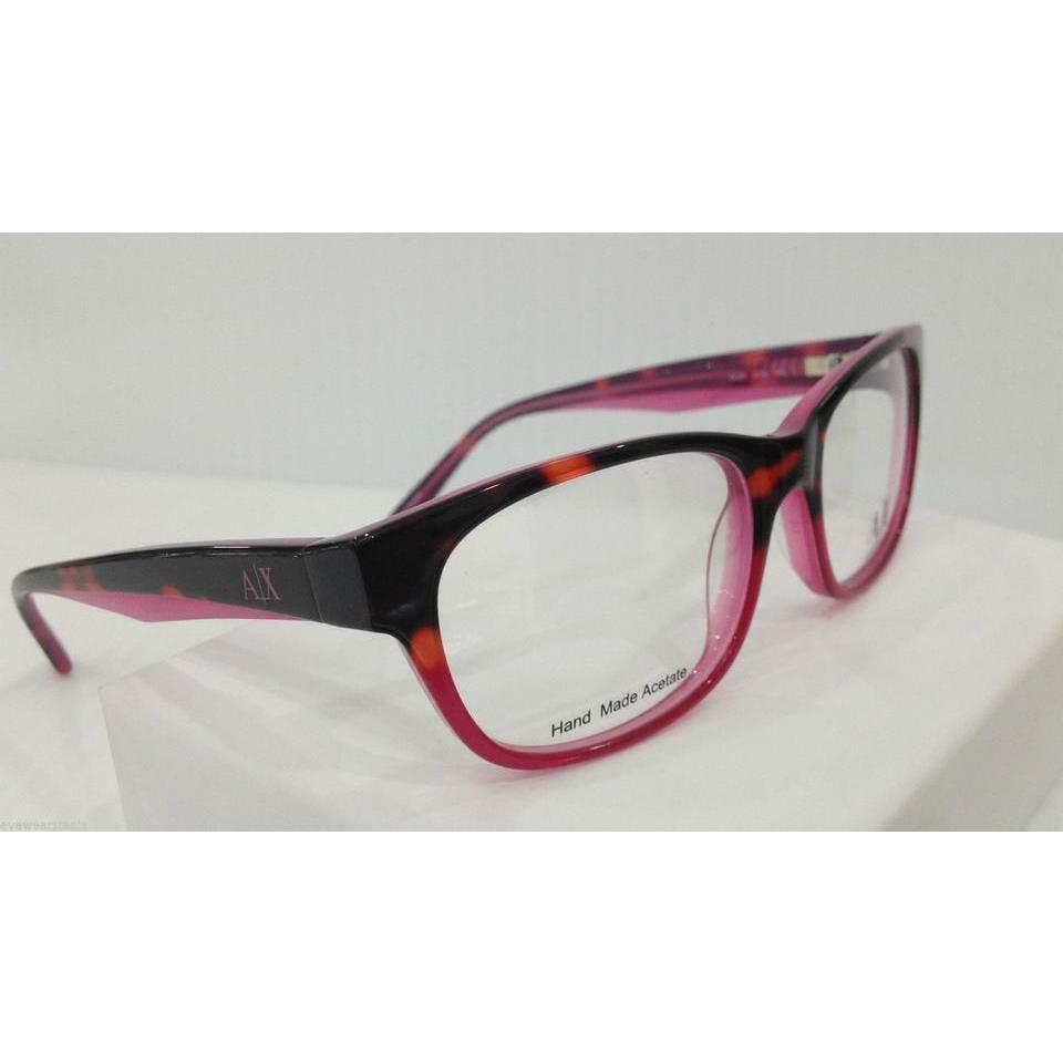 Armani Exchange AX229 0YTQ Pink Tortoise Plastic Eyeglasses Frame 51-16-140