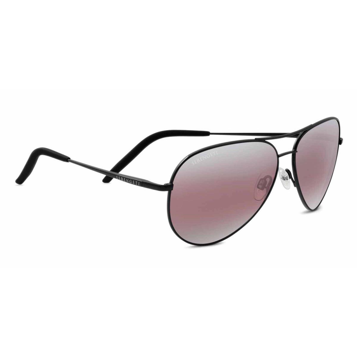 Serengeti Carrara Polarized Sunglasses Satin Black -Polar Sedona