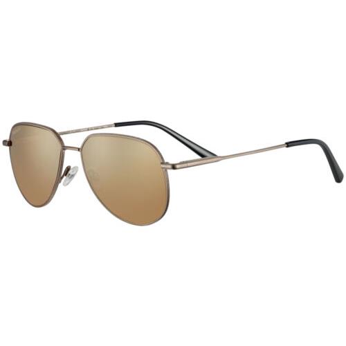 Serengeti Haywood Small Polarized Photochromic Pilot Sunglasses - Italy Brushed Bronze/Drivers-Gold (SS544001)