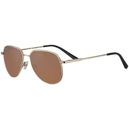 Serengeti Haywood Small Polarized Photochromic Pilot Sunglasses - Italy Shiny Rose Gold-Tone/ Drivers (SS544002)