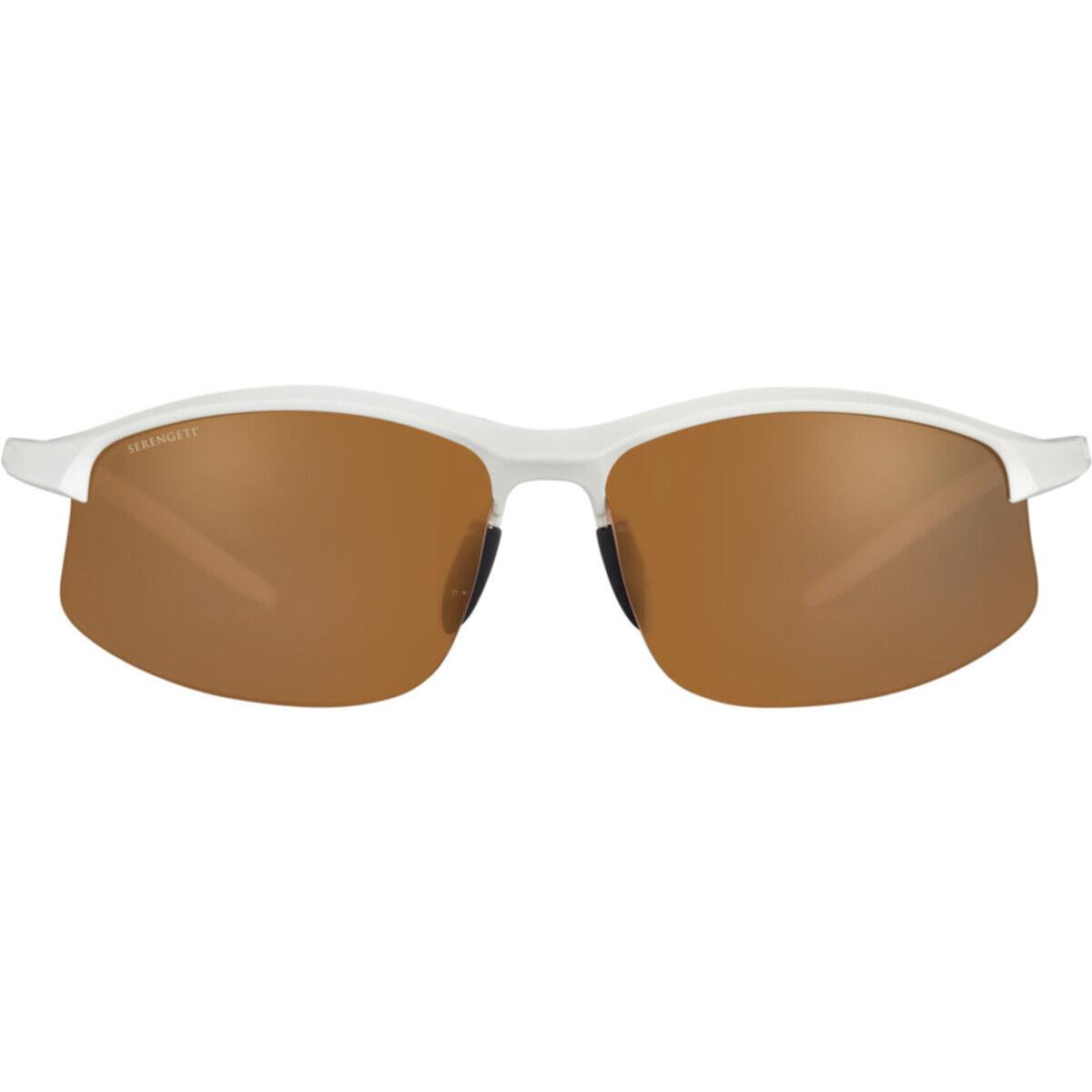 Serengeti Winslow Sunglasses w/ Bonus Hard Case Matte White