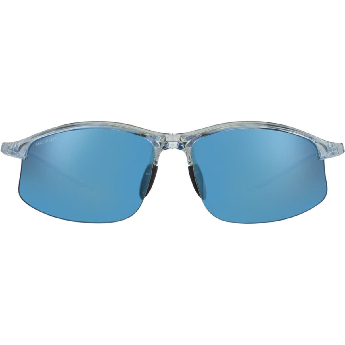 Serengeti Winslow Sunglasses w/ Bonus Hard Case Shiny Crystal Ice Blue